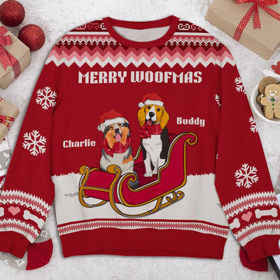 Dogs And Sleigh - Personalized Custom All-Over-Print Sweatshirt