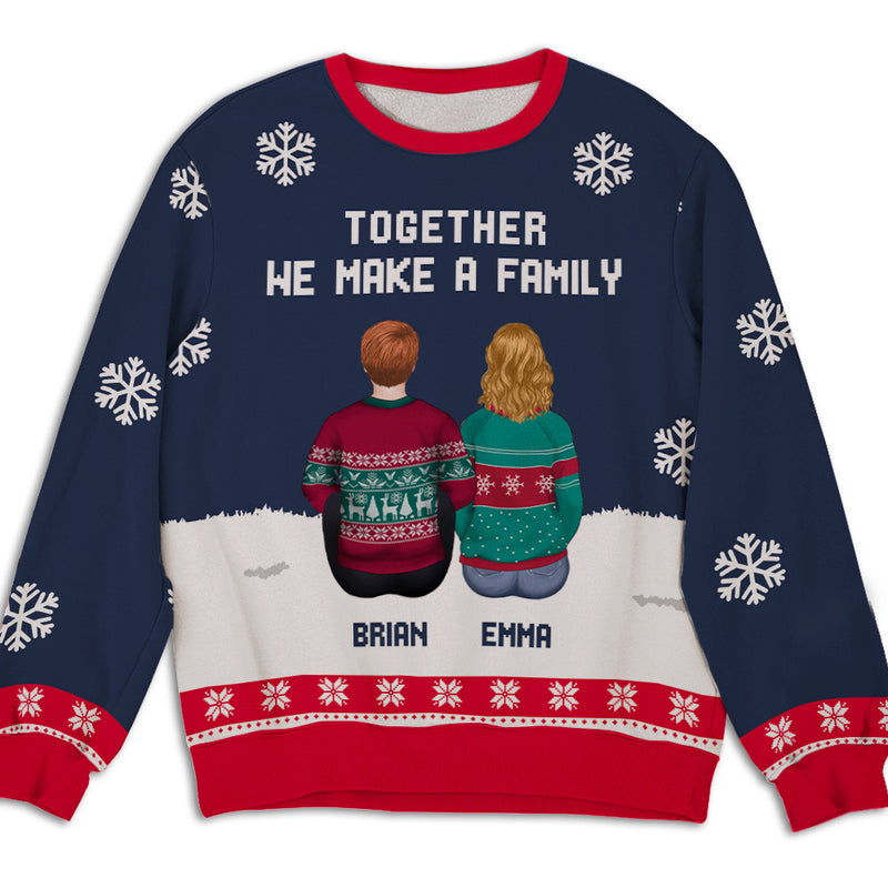 A Family Together - Personalized Custom All-Over-Print Sweatshirt