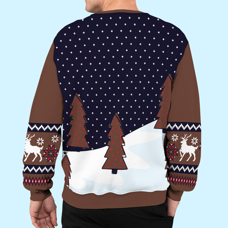 Cat Winter Night - Personalized Custom All-Over-Print Sweatshirt