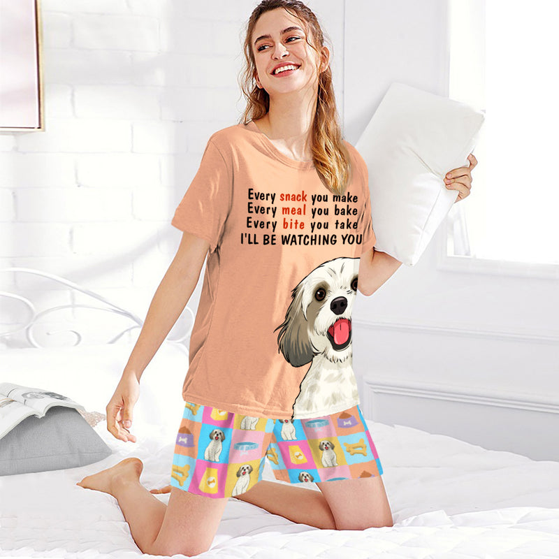 Watching You - Personalized Custom Short Pajama Set