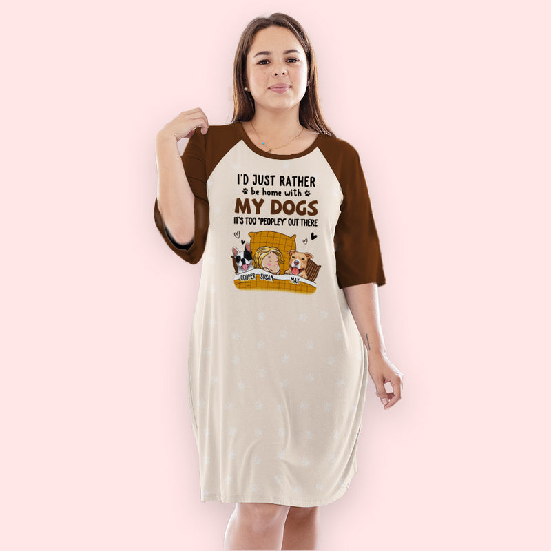 Rather Be Home 2 - Personalized Custom 3/4 Sleeve Dress