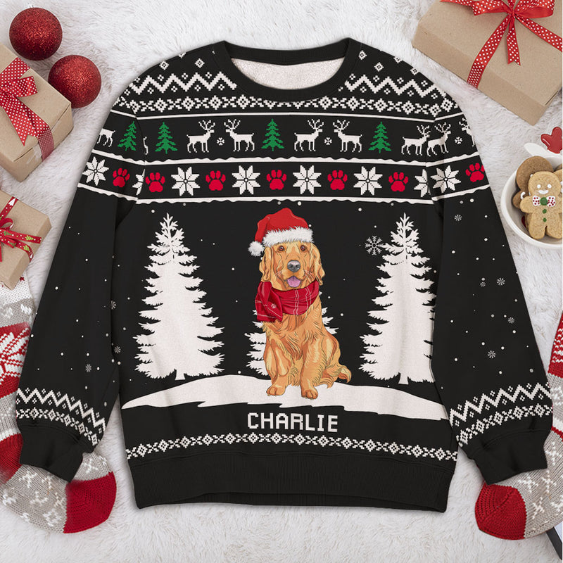 Winter Dog - Personalized Custom Kids All-Over-Print Sweatshirt