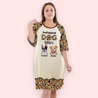 Professional Dog Sitter - Personalized Custom 3/4 Sleeve Dress