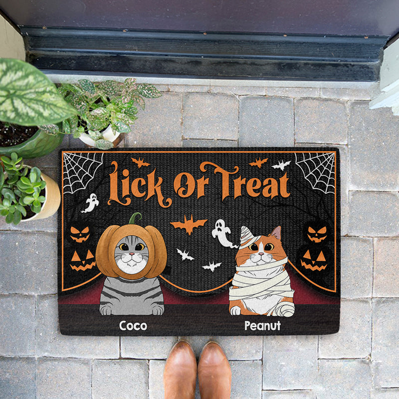 Lick Or Treat - Personalized Custom Doormat