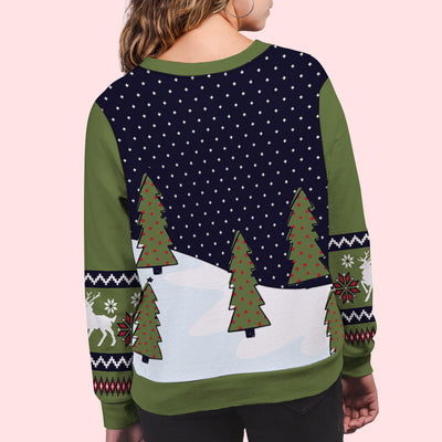 Dashing Through The Snow - Personalized Custom All-Over-Print Sweatshirt