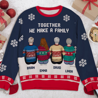 A Family Together - Personalized Custom All-Over-Print Sweatshirt