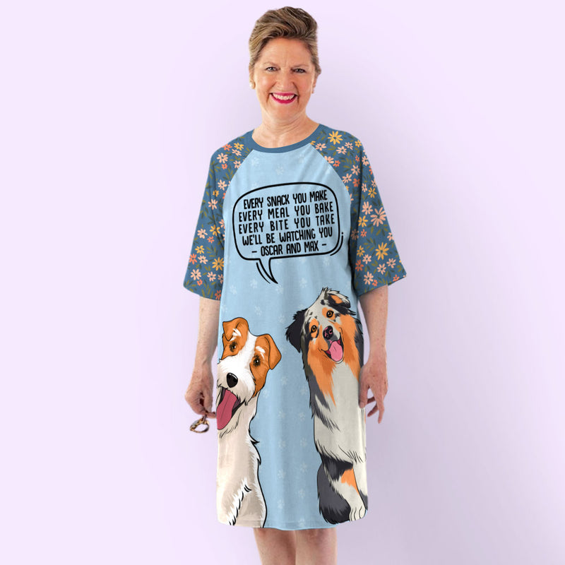 Watching You - Personalized Custom 3/4 Sleeve Dress