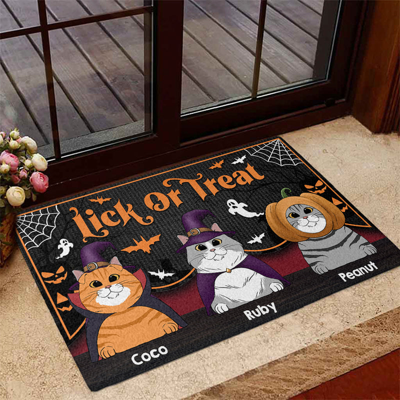 Lick Or Treat - Personalized Custom Doormat