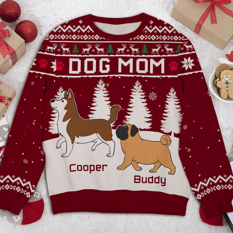 Winter Dog Walking 2 - Personalized Custom All-Over-Print Sweatshirt