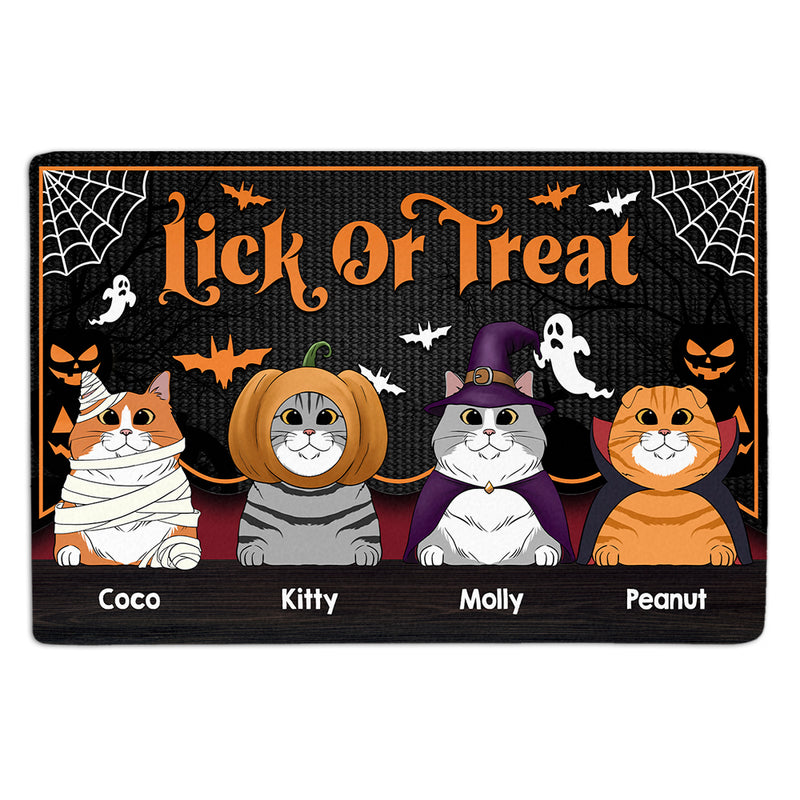 Lick Or Treat - Personalized Custom Doormat