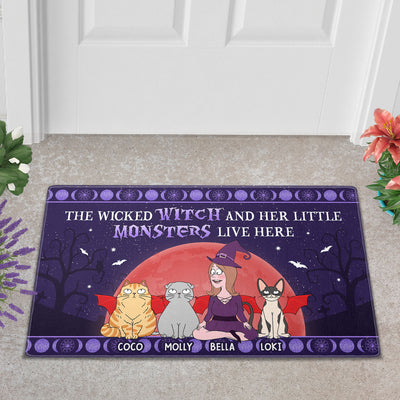 Monster Live Here - Personalized Custom Doormat