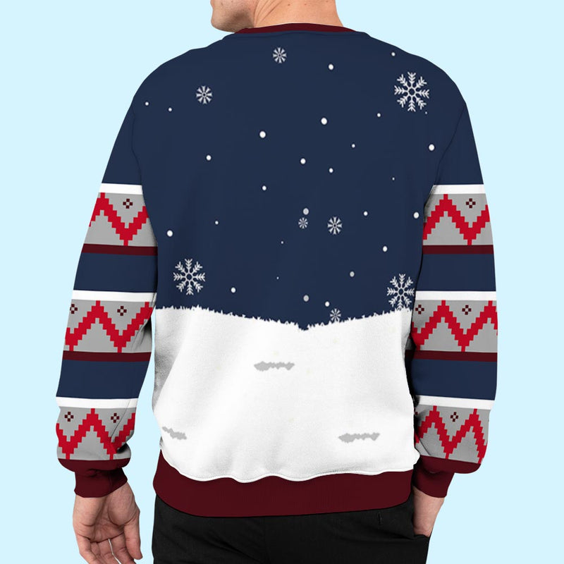 Dog Dad Snow Flake - Personalized Custom All-Over-Print Sweatshirt
