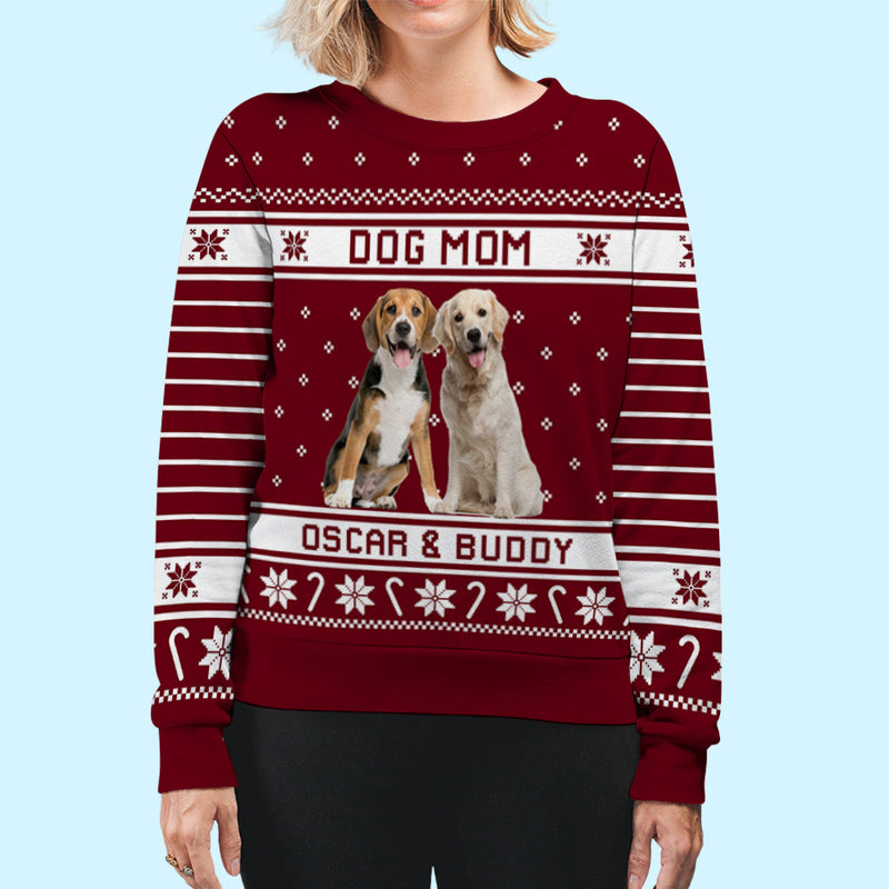 Merry Woofmas Photo - Personalized Custom All-Over-Print Sweatshirt