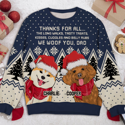 Thanks For All - Personalized Custom All-Over-Print Sweatshirt