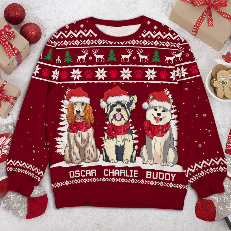 Winter Dog - Personalized Custom Kids All-Over-Print Sweatshirt