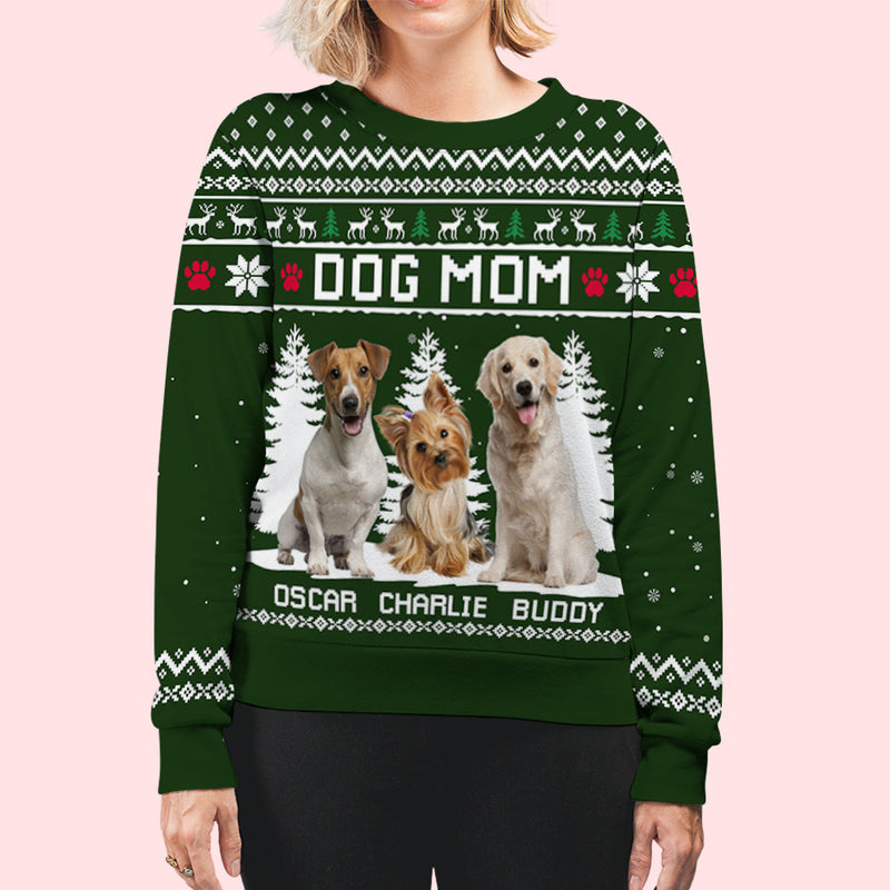 Dog Winter Photo - Personalized Custom All-Over-Print Sweatshirt