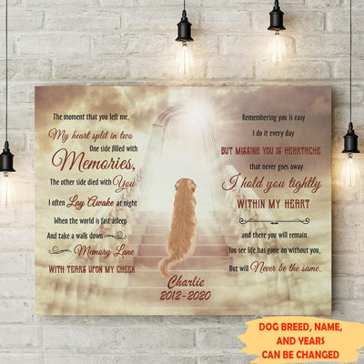 Hold You Tightly - Personalized Custom Canvas  - Memorial Dog Gifts