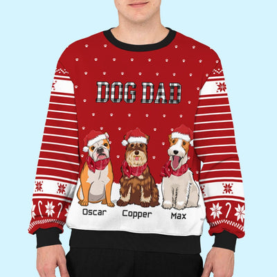 Dog Dad Mom Snow - Personalized Custom All-Over-Print Sweatshirt