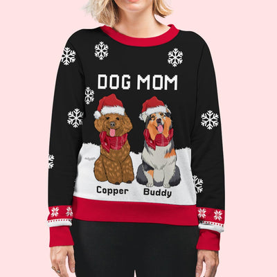 Winter Dog Dad Mom - Personalized Custom All-Over-Print Sweatshirt