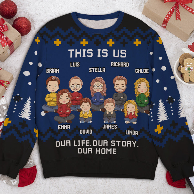 Our Story - Personalized Custom All-Over-Print Sweatshirt