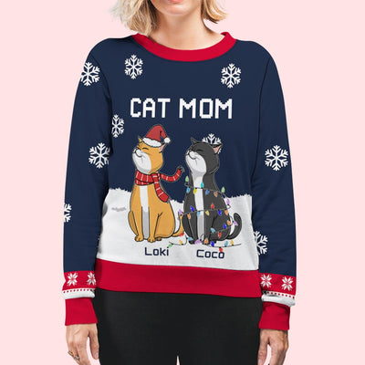 Cat Chilling - Personalized Custom All-Over-Print Sweatshirt