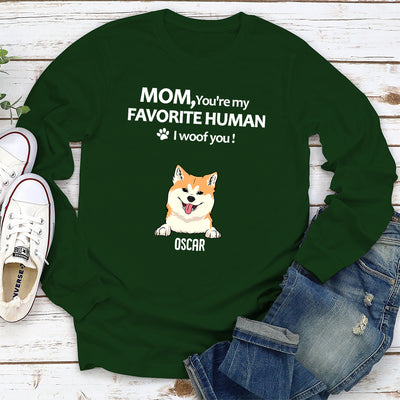 Dogs Favorite Human - Personalized Custom Long Sleeve T-shirt