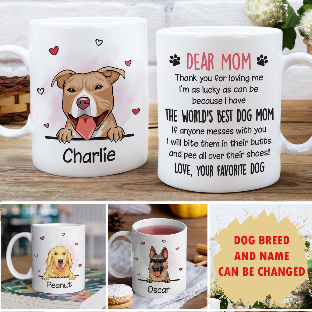 Paws Down The Best Mom Ever - Engraved Dog Mom Travel Mug Cup, Animal Lover  Gift, Dog Mom Mug Cup