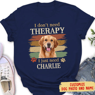 Need Therapy - Personalized Custom Photo Women's T-shirt