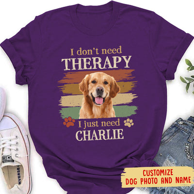 Need Therapy - Personalized Custom Photo Women's T-shirt