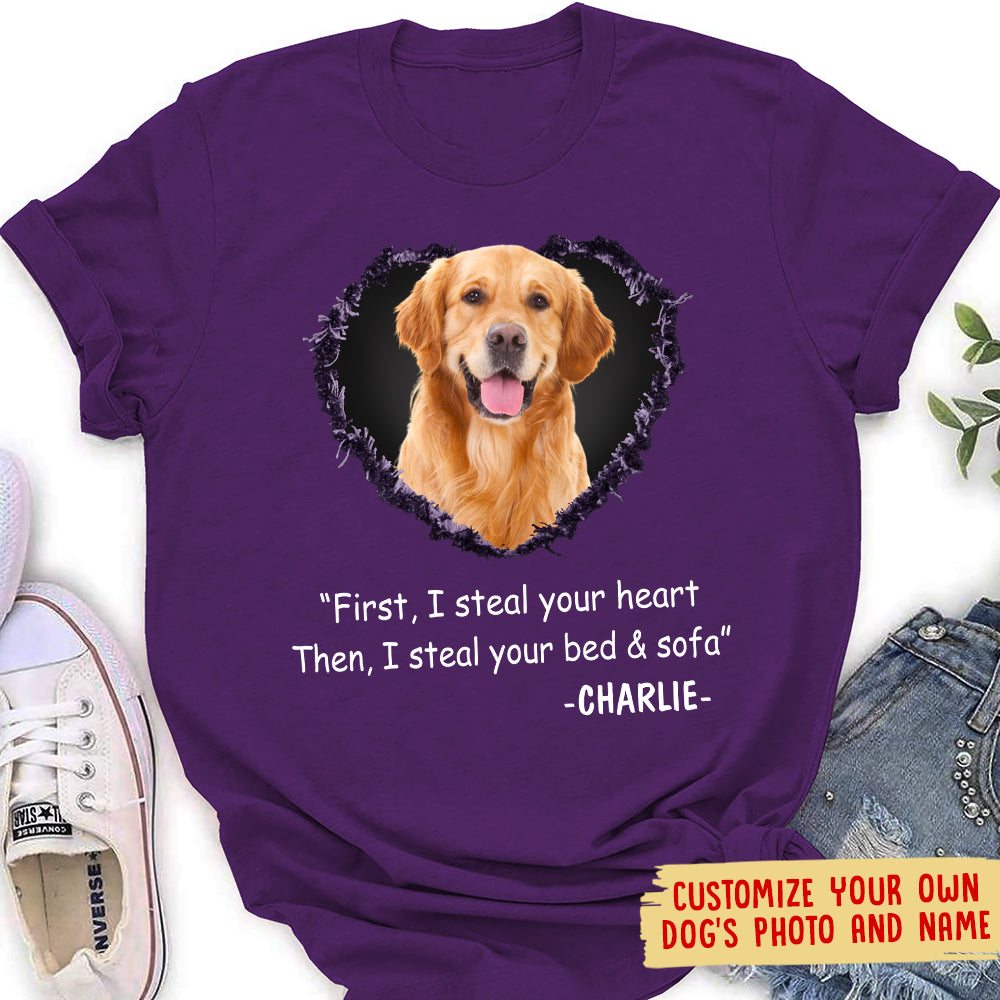 Steal Your Heart - Personalized Custom Photo Women's T-shirt 