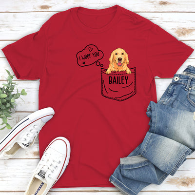 Pocket Dog -  Personalized Custom Premium Unisex T-shirt