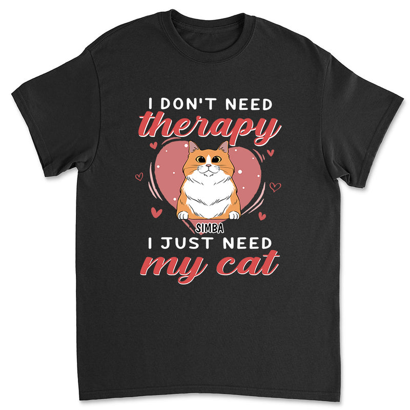 Therapy And Cats - Personalized Custom Unisex T-shirt