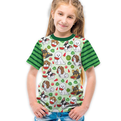 Dog And Watermelon - Kids T-shirt