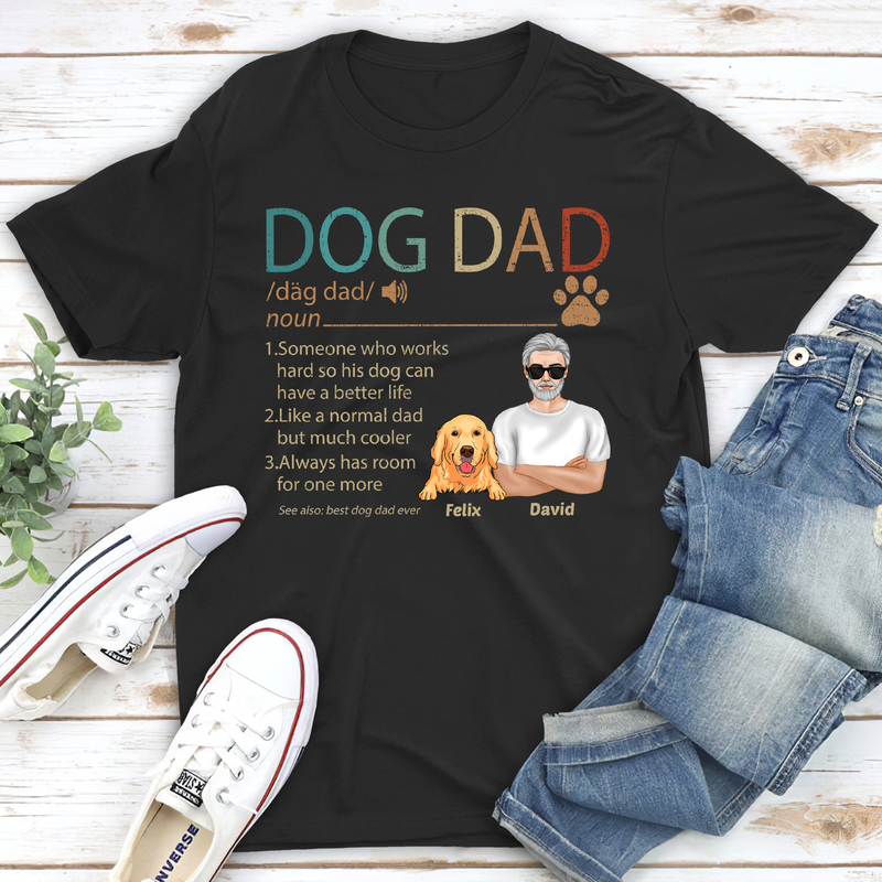 Dog Dad Definition - Personalized Custom Unisex T-shirt