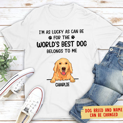 Lucky As Can Be - Personalized Custom Unisex T-shirt