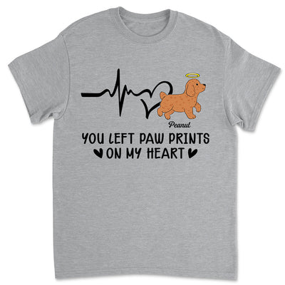 You Left Pawprints 2 - Personalized Custom Unisex T-shirt