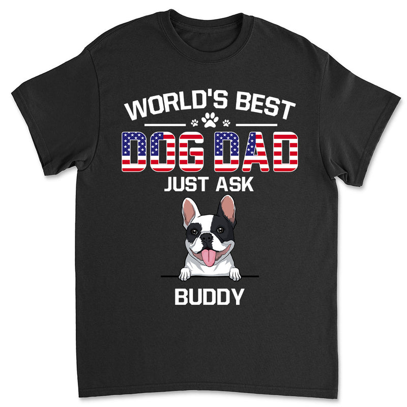 American Best Dog Dad - Personalized Custom Unisex T-shirt
