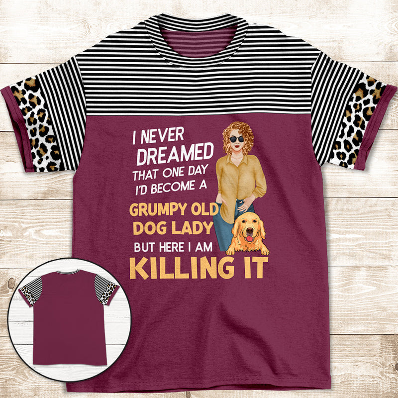 Dog Lady - Personalized Custom All-over-print T-shirt