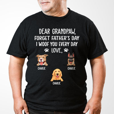 I Woof You Grandpaw - Personalized Custom Premium T-shirt