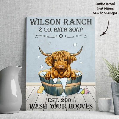 Wash Your Hooves - Personalized Custom Canvas