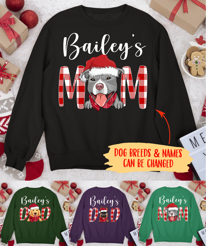 Christmas Dog Mom/Dad - Personalized Custom Unisex SweatShirt