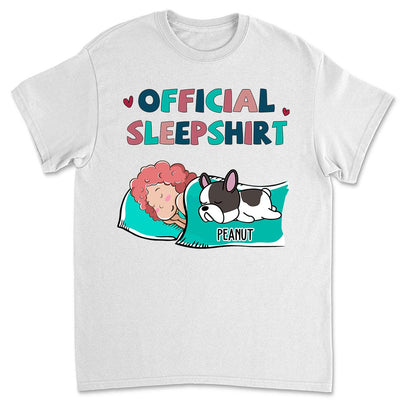 Sleeping Dog Sleepshirt - Personalized Custom Unisex T-shirt