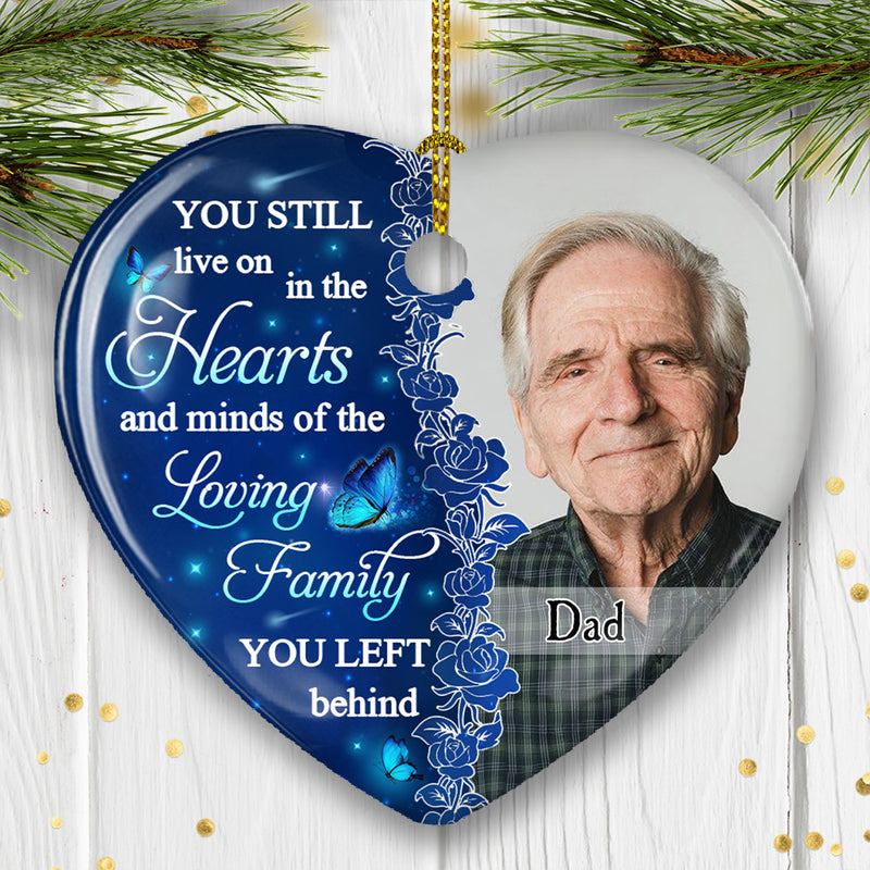 Hearts And Minds - Personalized Custom Heart Ceramic Christmas Ornament