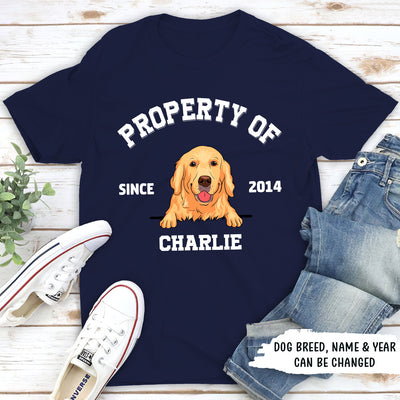 Property Of Dog - Personalized Custom Unisex T-shirt