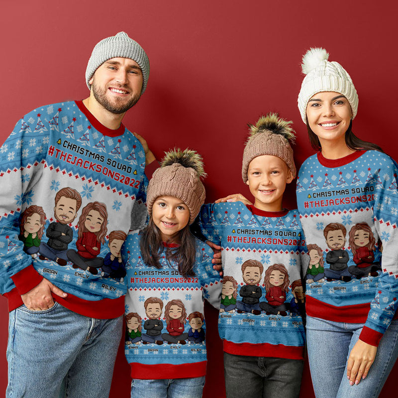 Family Squad - Personalized Custom All-Over-Print Sweatshirt