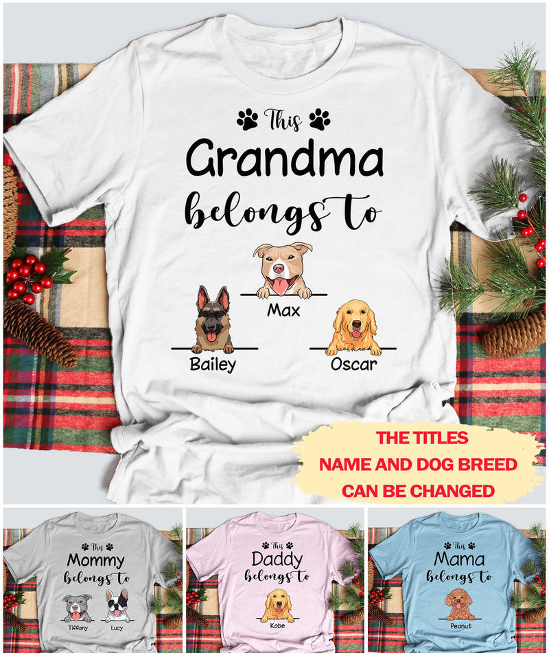 This Grandma Belongs to - Personalized Custom Unisex T-shirt