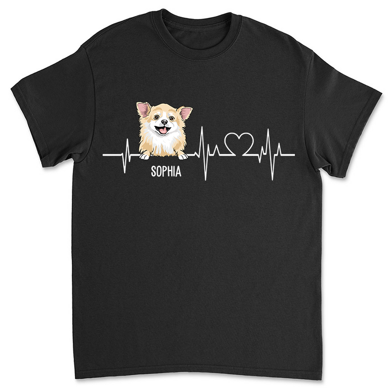 Dog Heartbeat 2 - Personalized Custom Unisex T-shirt