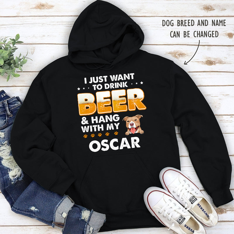 Beer and Dog - Personalized Custom Hoodie