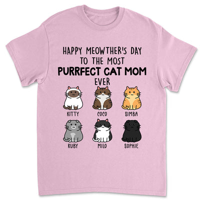 Purrfect Cat Mom - Personalized Custom Premium T-shirt