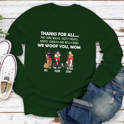 Thanks For All 2 - Personalized Custom Long Sleeve